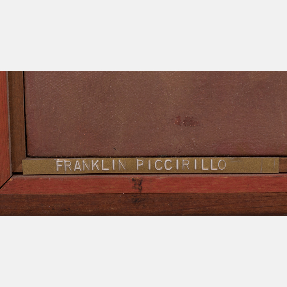 Franklin Piccirillo (American, 20th Century) First Tie, 1969, Oil on canvas, Inscribed '463 1 tie' - Image 7 of 8