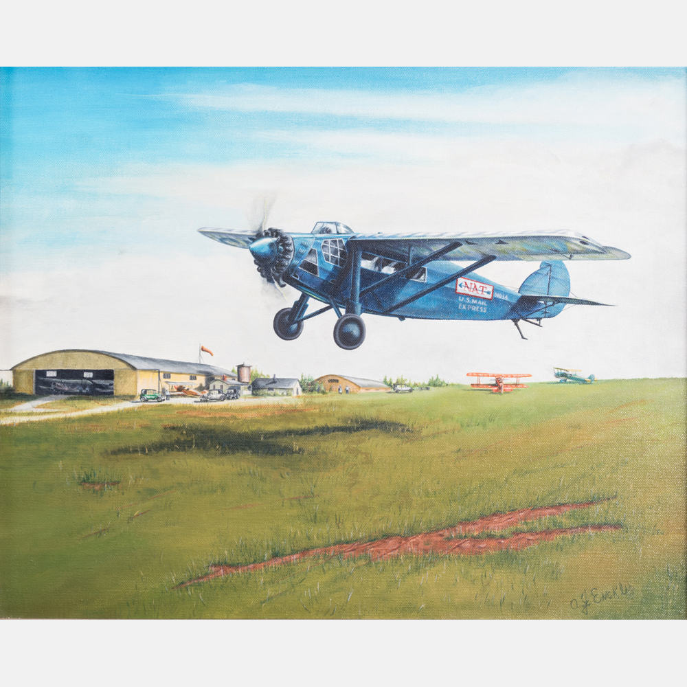 Albert J. Enckler (1921-2014) Travel Air 5000, Taking Off From Lambert Field in St. Louis, MO, - Image 2 of 7