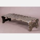 Donald Drumm (b. 1935) Coffee Table, Aluminum, Signed and dated 1978 underneath.  H: 13   W: 56   D: