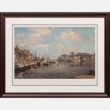 John Stobart (b. 1929) Weymouth Harbour, Lithograph, Signed and dated '54 in print; signed and