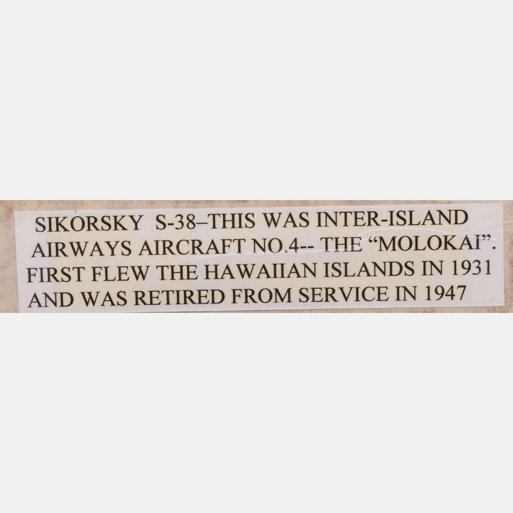 Albert J. Enckler (1921-2014) Sikorsky S-38, an Inter-Island Airways Aircraft No. 4 - 'The - Image 6 of 6