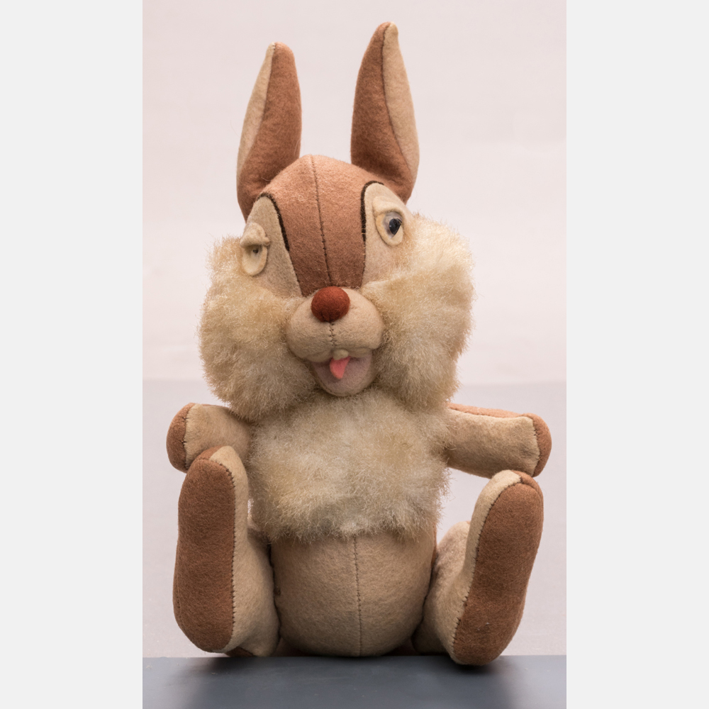 A Lenci Cloth Bunny, 20th Century.  H: 8   in.Missing eye.