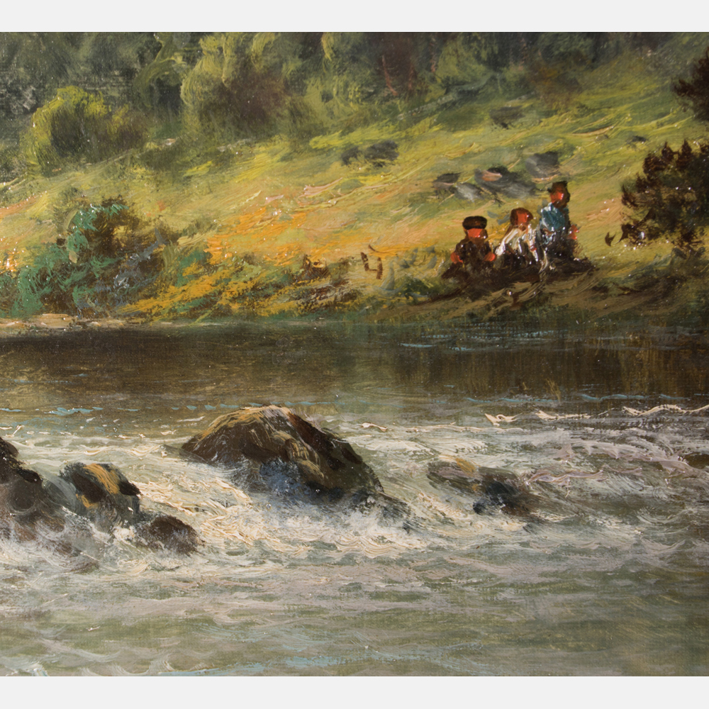 Benjamin Williams Leader (1831-1923) On the Llugwy, North Wales, 1898, Oil on canvas, mounted on - Image 2 of 4
