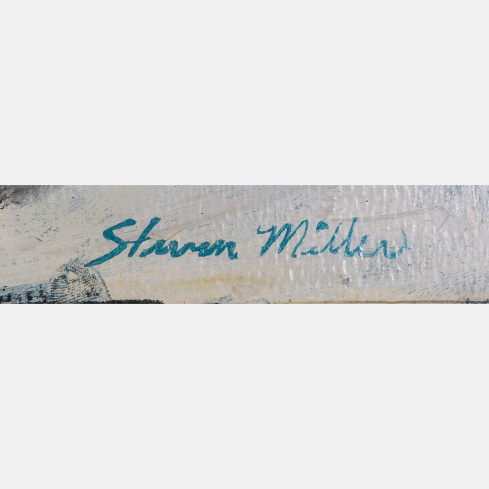 Steven Miller (20th Century) Studio Model, Oil on board, Signed lower right. H: 18   W: 12   in. - Image 5 of 5
