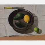 Henning Loeschcke (b. 1946) Still Life with Knife and Plate, Oil on canvas, Signed and dated '09