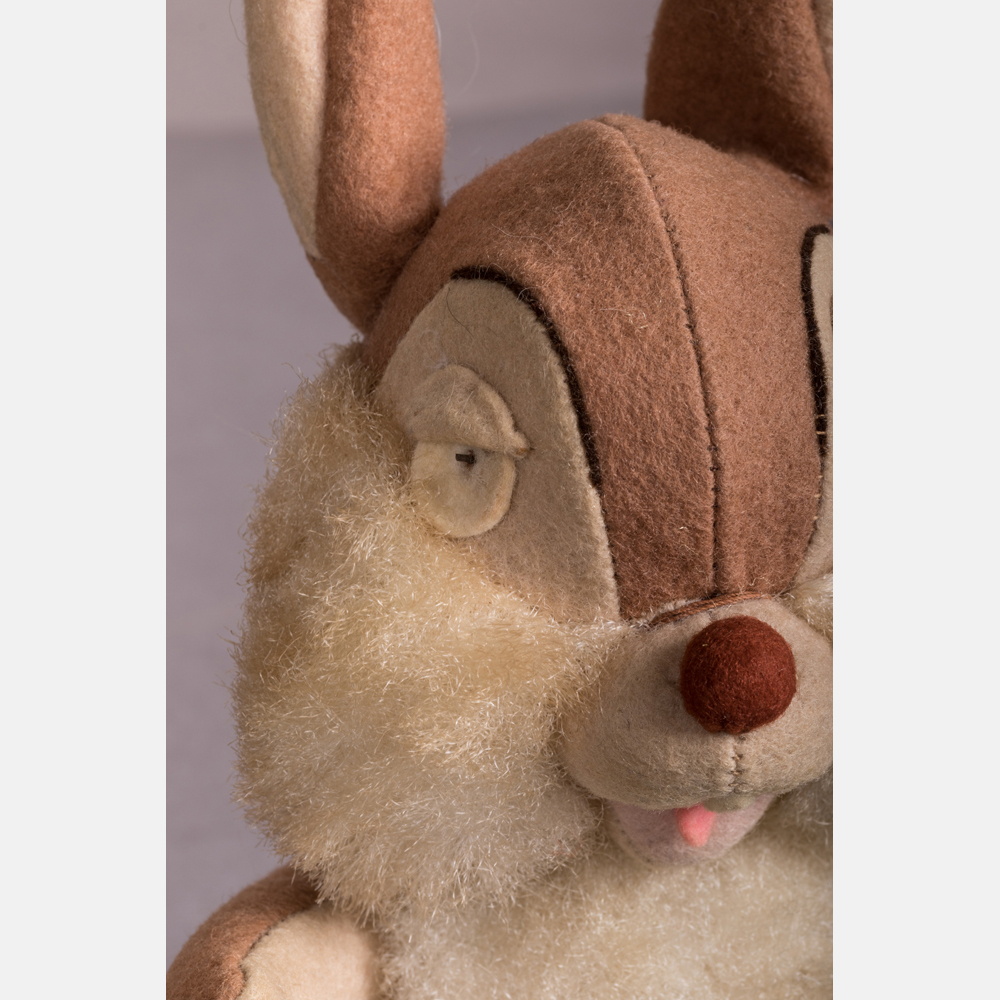 A Lenci Cloth Bunny, 20th Century.  H: 8   in.Missing eye. - Image 3 of 5