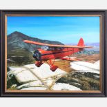 Albert J. Enckler (1921-2014) Waco Model 'E' 5-Seater Biplane Built in 1939, Oil on canvas,