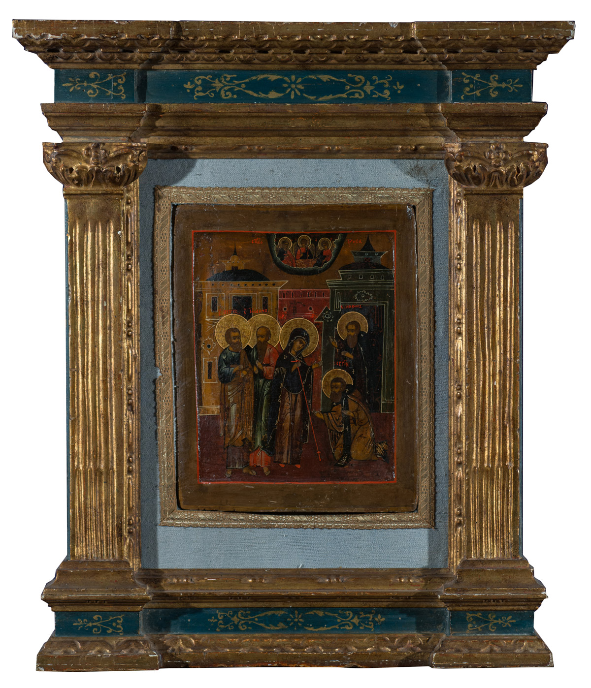 Icona, "Apparizione della Madonna a San Sergio", Russia Centrale, fine del XVII secolo, tempera