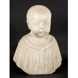 "Bambino", scultura in marmo bianco, reca firma "M. RAMOGNINO 1876", H 35x25 cm Starting Price: €