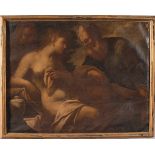Scuola Emiliana del XVIII sec., "Susanna e i Vecchioni", olio su tela, H cm 101x128 (prima tela)