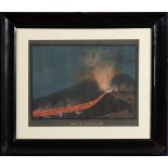 “Eruzione del Vesuvio”, gouache, fine del XIX sec., reca iscrizione ‘Eruz. Del 14 Maggio 1855’,