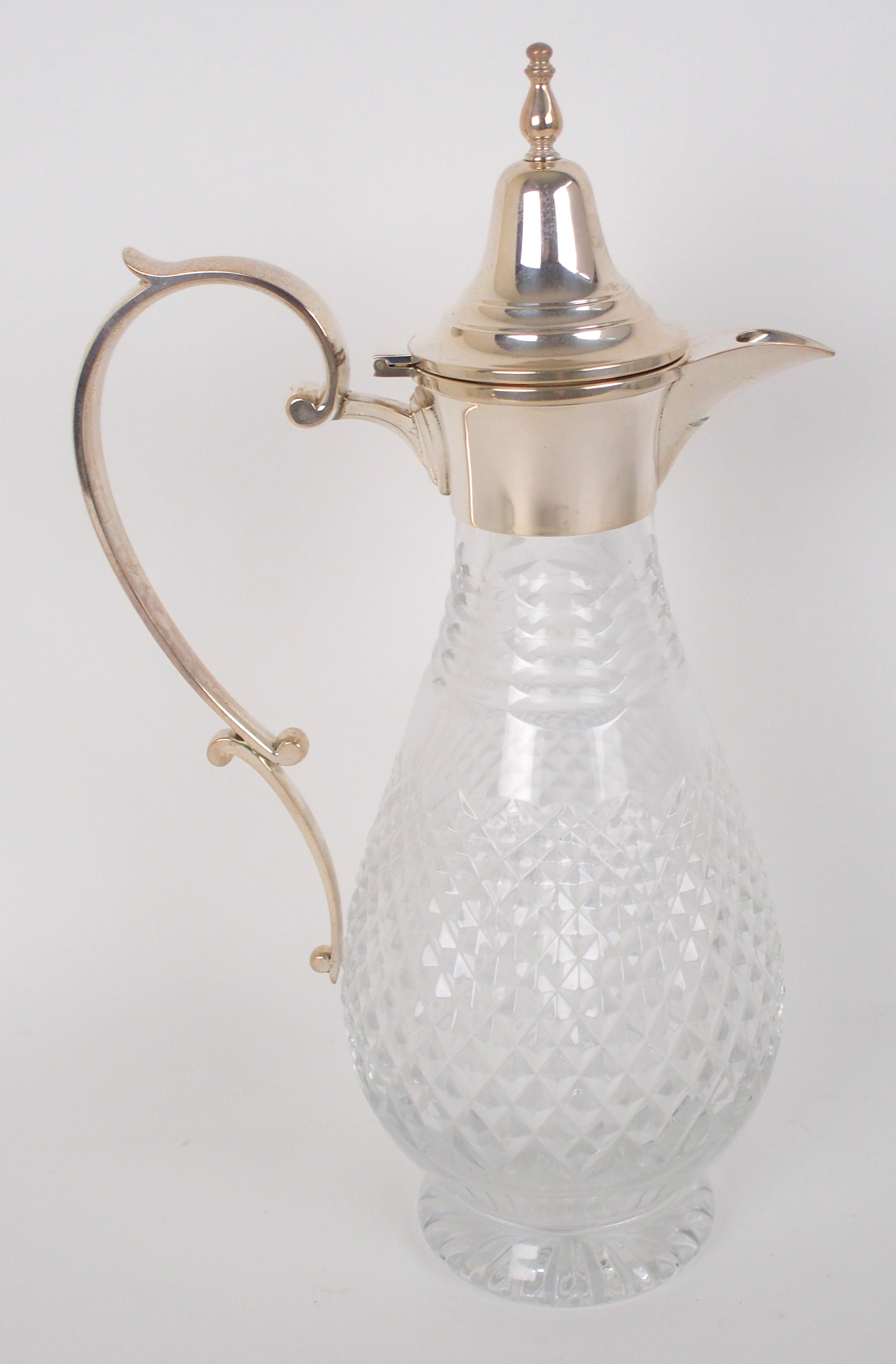 A decanter and scent bottle set by Argyll Silver, Birmingham 1987 comprising a pair of silver - Image 6 of 12