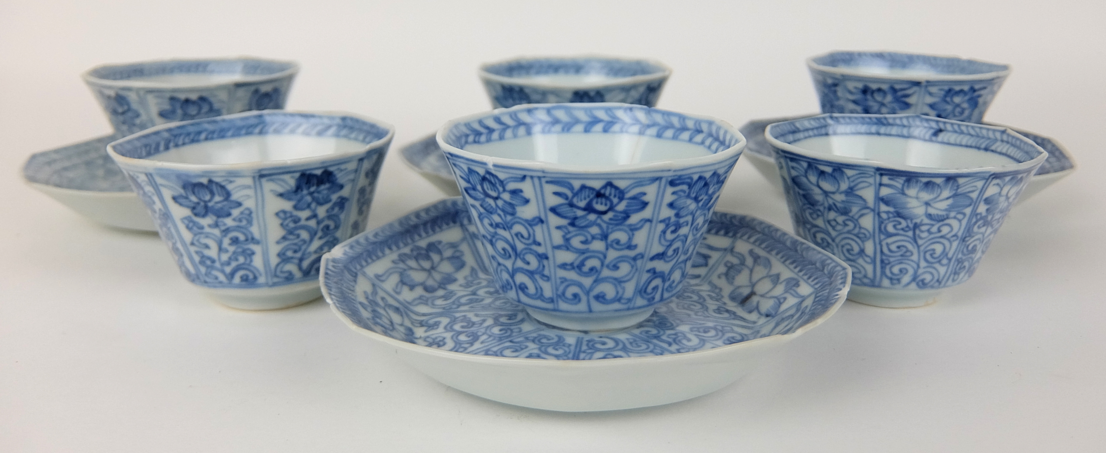 Two Chinese plates painted with a basket of flowers and a female garden (both cracked), 27.5cm - Image 9 of 12