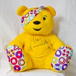 To be sold for BBC Children in Need
A BBC Children in Need Giant Pudsey Bear signed by Tim