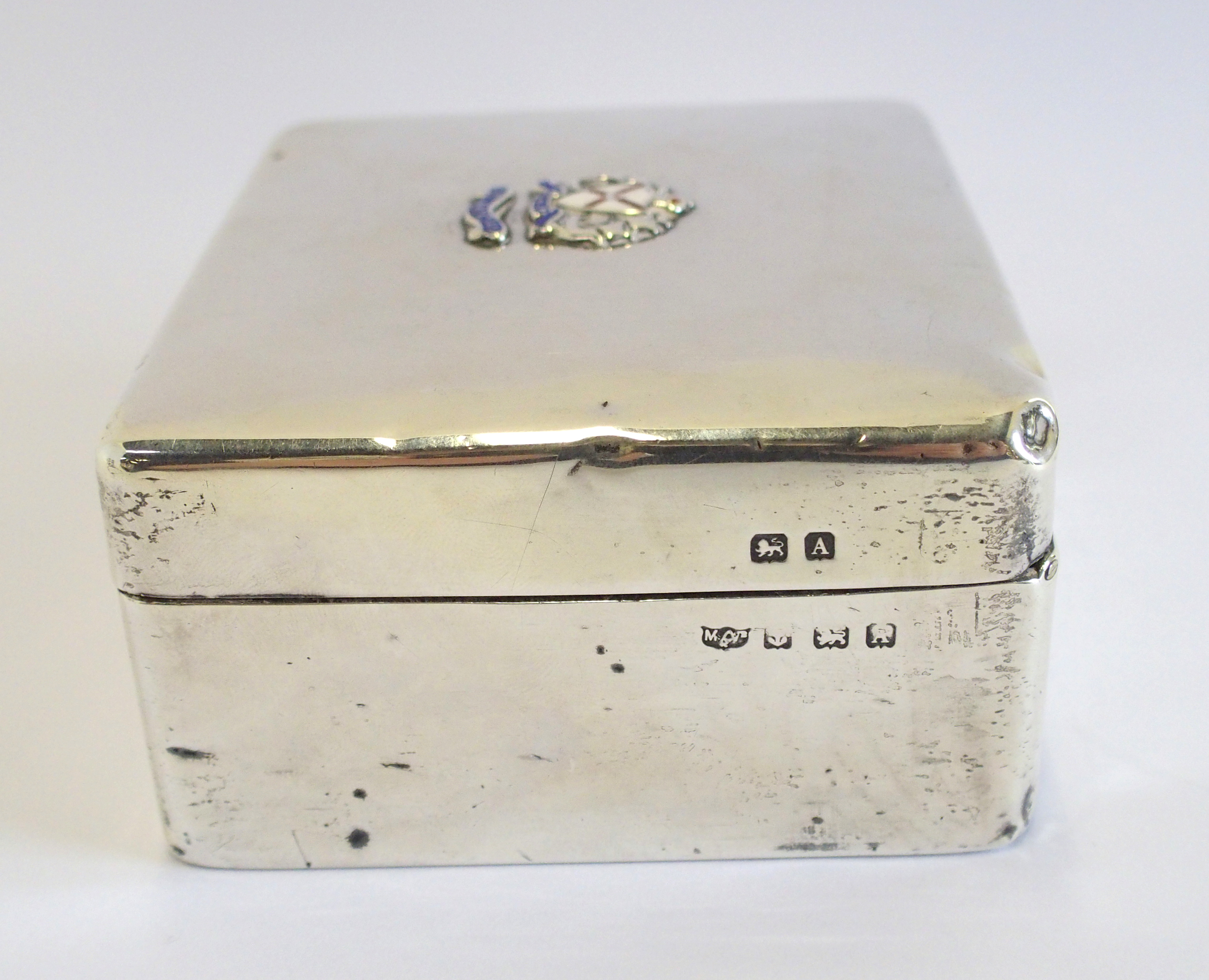 To be sold for BBC Children in Need
An Art Deco 'SS Arcadian' silver cigarette box by Mappin & - Image 7 of 10