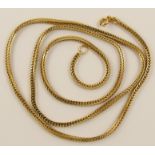 An 18ct foxtail chain weight approx 20.7gms, length 61cm.