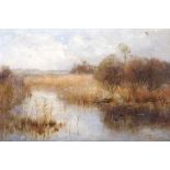 WILLIAM STEWART McGEORGE RSA (Scottish 1861 - 1931) IN THE REEDS Oil on canvas, signed and dated (
