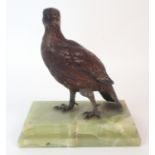 An Austrian cold painted bronze bird, by Franz Xavier Bergman (Austrian, 1861-1926) circa 1900,