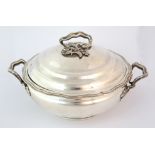 A French sterling silver vegetable dish marked SH in a diamond mark on the base, the squat
