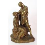 A French gilt cast bronze statue, "Modele Sur Platre", after Georges Colin (French, 1876-1917)