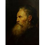 CARL RAHL (Austrian 1812 - 1865) After JAN LIEVENS BEARDED OLD MAN Oil on canvas, 63 x 54cm (24 3/