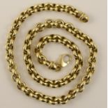 A 14ct gold heavy belcher chain Length 57cm, weight approx 76.8gms.