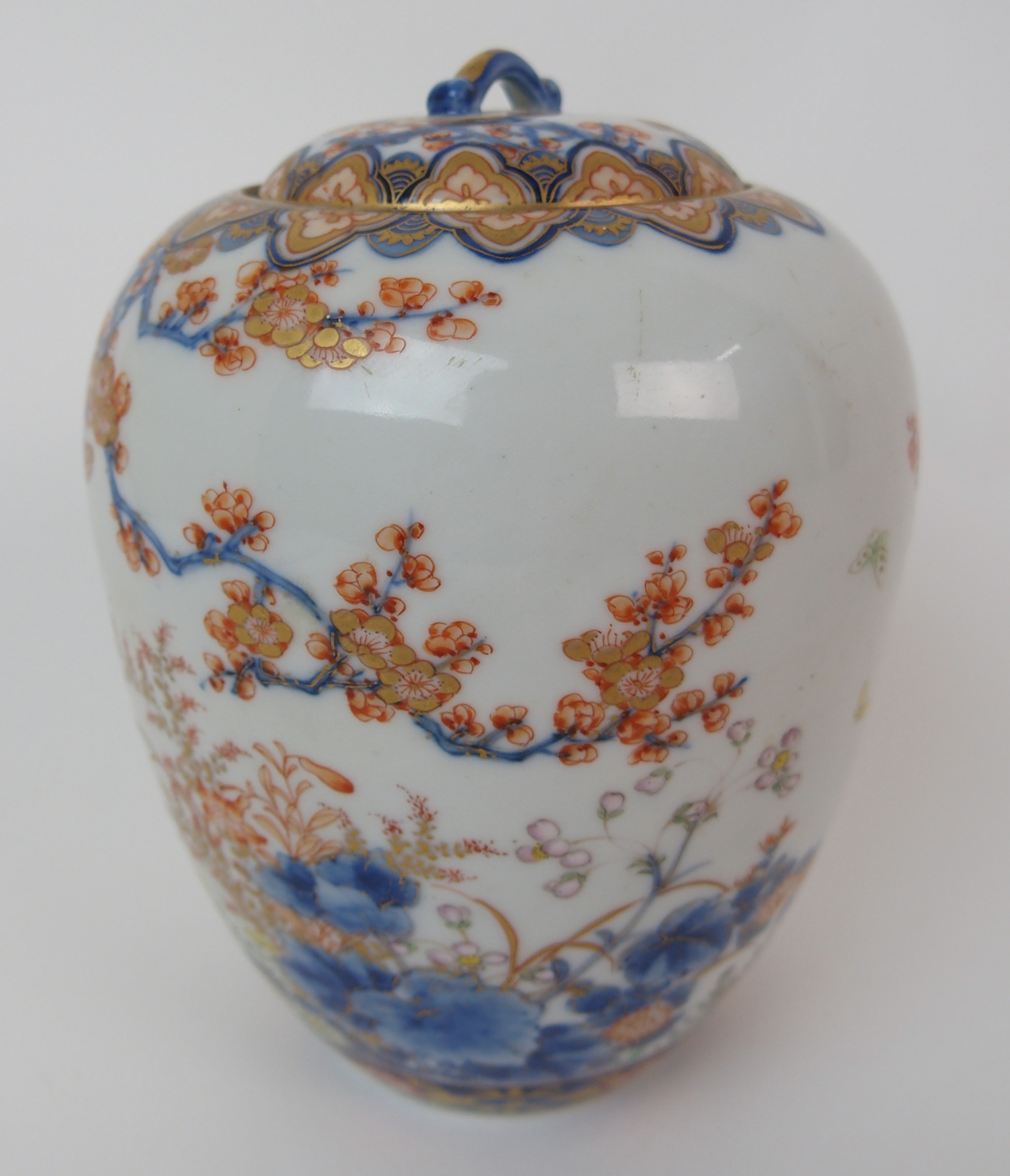 A Fukagawa oviform vase painted with various flowers and blossoming branches within foliate bands, - Image 3 of 10