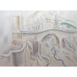 •CATHERINE GILES (British 1878 - 1955) THE BRIDGE, ST. AMELIE DES BAINS Watercolour, 25 x 34cm (10 x