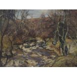 •WILLIAM ARTHUR LAURIE CARRICK (Scottish 1879 - 1964) THE GYNACK, KINGUSSIE Oil on board, signed,