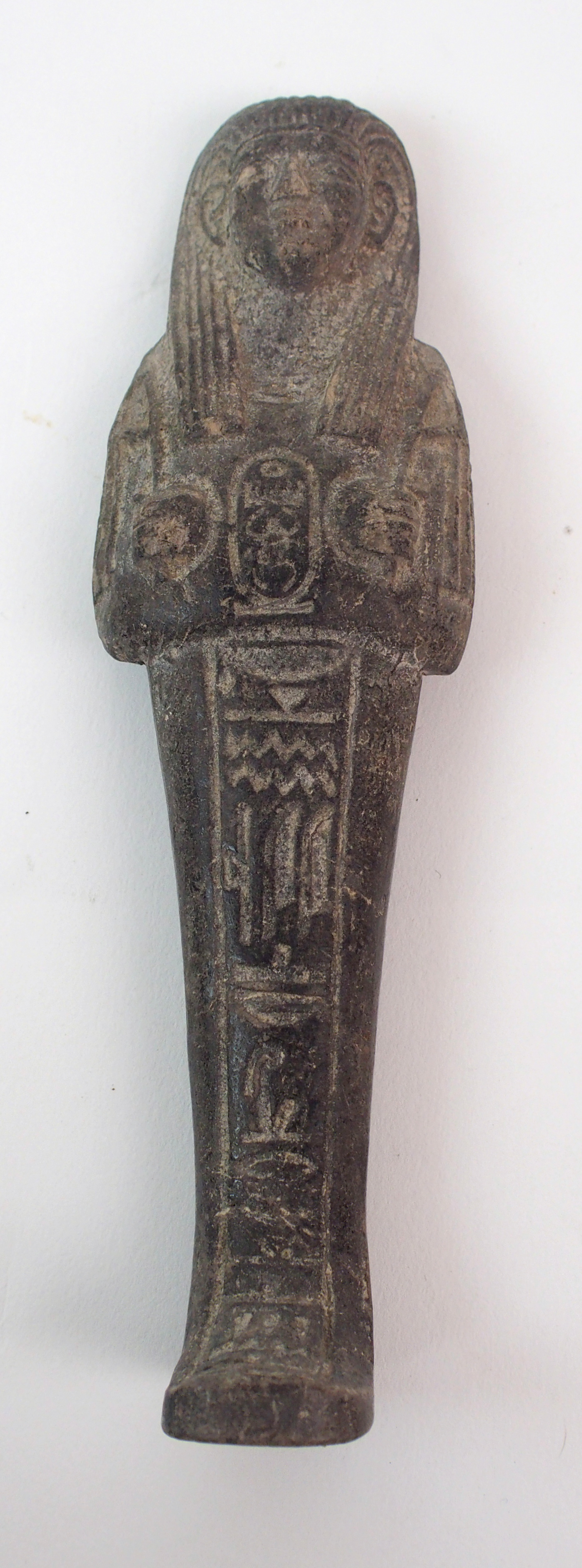 An Egyptian bronze model of a pharaoh 17.5cm high, carved figure of a mummy with hieroglyphics ( - Image 10 of 10