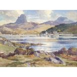 •STIRLING GILLESPIE (Scottish 1908 - 1993) LOCHINVER BAY Watercolour, signed, 28 x 38cm (11 x 15") T