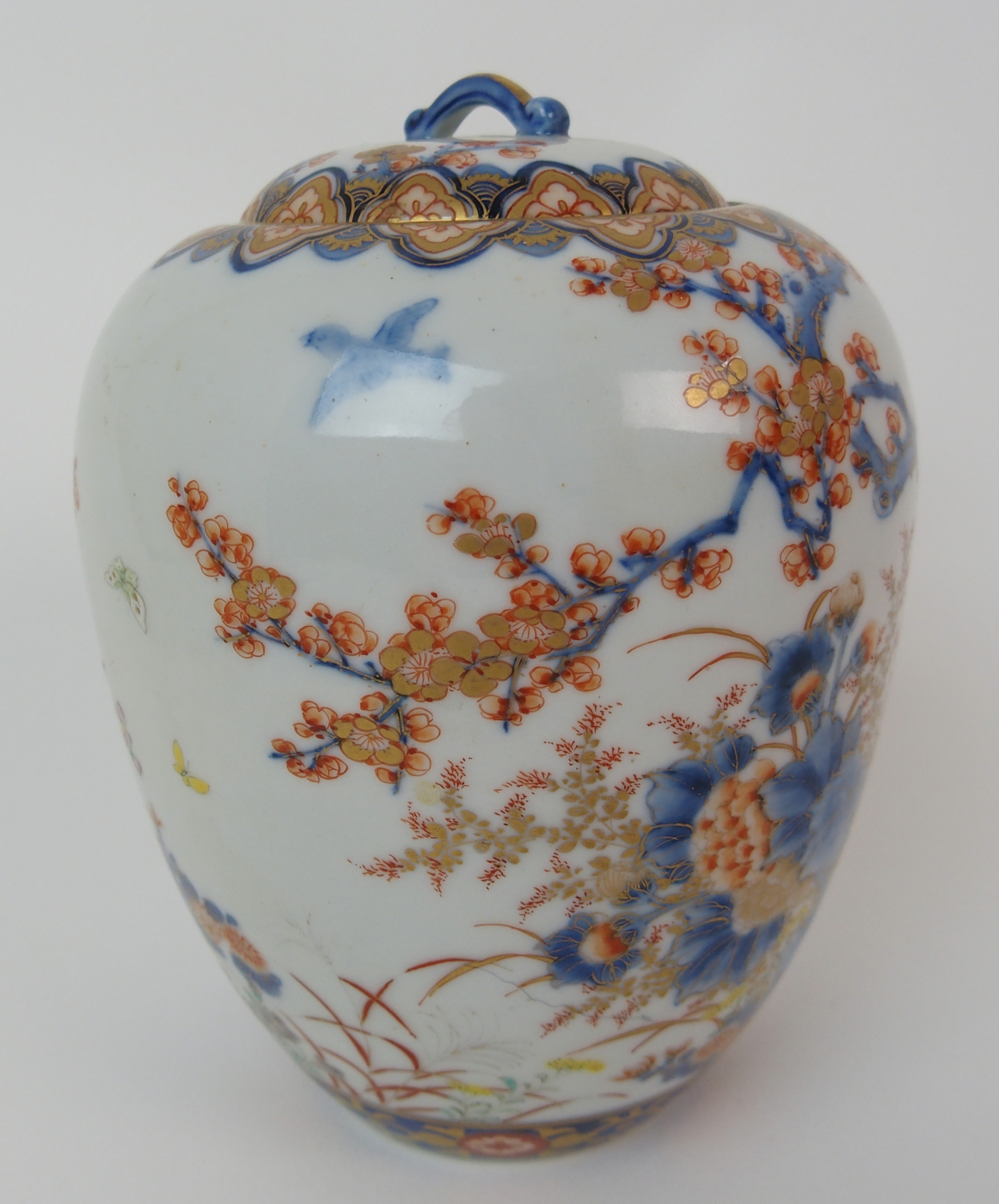 A Fukagawa oviform vase painted with various flowers and blossoming branches within foliate bands, - Image 2 of 10