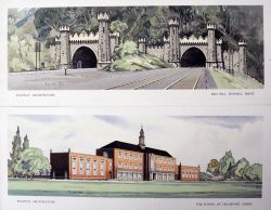 Carriage Prints, a pair unframed comprising:- Red Hill Tunnels, Trent by Kenneth Steel from the