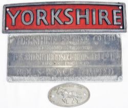 Worksplate Yorkshire Engine Company Sheffield England and British Thomson Houston Co and Rolls Royce