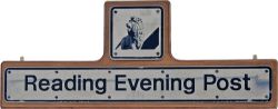 Nameplate READING EVENING POST with matching Crest. Ex HST 43161 and named on the 6th April 1991at