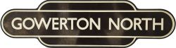 Totem BR(W) GOWERTON NORTH fully flanged. Ex GWR station on the Swansea Llanelli line, originally