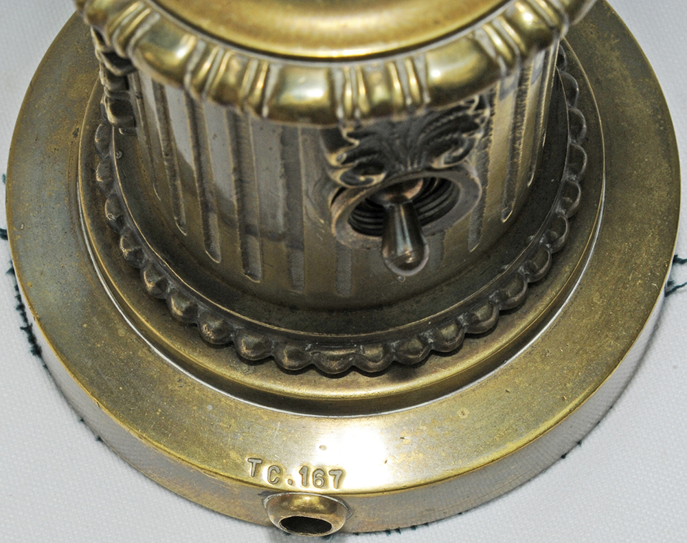 Pullman Lamp stamped 'TC167', type E with festoons, acanthus leaves and tendrils. Car No.167 was the - Image 2 of 2