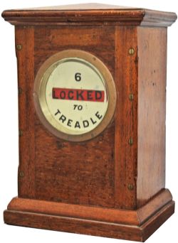 Sykes Lock & Block Signal Box Instrument '6 LOCKED TO TREADLE'. In excellent condition.