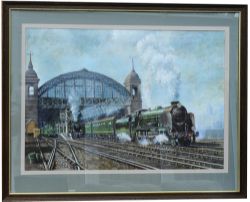 Original Oil Painting on paper 'Eton at Cannon Street' by Robert Nixon. Image size 26 ins x 18 ins