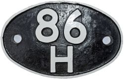 Shedplate 86H, Aberbeeg from 1948 until January 1961. Restored but correct casting pattern and was