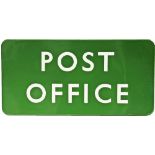 BR(S) enamel Platform Sign POST OFFICE fully flanged measuring 24in x 12in. Excellent colour and