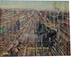 Poster British Railways  'Clapham Junction' by Cuneo, Quad Royal 40in x 50in. Famous view from the