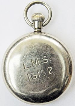 LMS Pocket Watch engraved to the rear LMS 16192 , with good quality 15 jewelled Swiss movement in