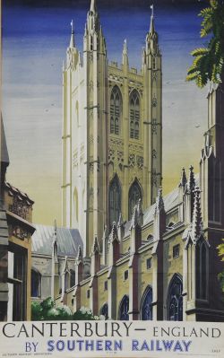 Poster Southern Railway 'Canterbury - England by Southern Railway' by Shep, double royal 25in x