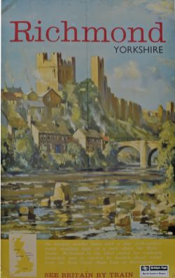 Poster British Railways 'Richmond' by Wesson, double royal 25in x 40in. Published by BR (North