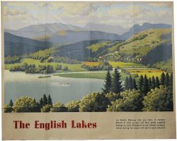 Poster 'The English Lakes - The Head of Windermere National Park' by Ronald Lampitt, 1957 Quad Royal