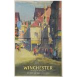 Poster British Railways  'Winchester Go there by Train', Double Royal 25in x 40in. Published by