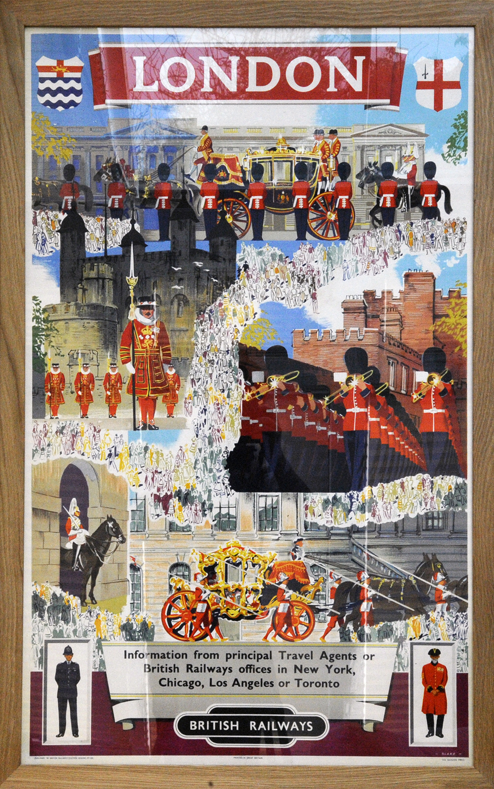 Poster British Railways 'London - See Britain By Train' by Donald F. Blake, 1960 double royal 25in x