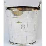 GWR Silverplate ice bucket 7.5inch diameter 7.5in tall, the GWR roundel is in good condition as is