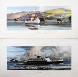 Carriage Prints, a pair unframed comprising:- M.V.Swan, British Railways Lake Windermere Service